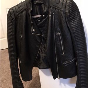 Zara faux leather jacket